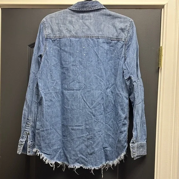 Lucky Brand Blue Denim Button Down Shirt - Picture 3 of 4